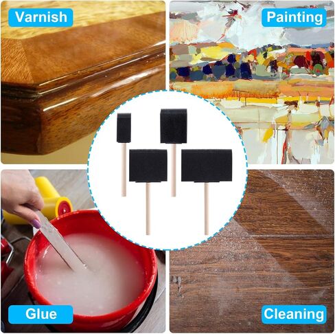 10 PCS 1INCH FOAM PASHERES BRESS WOOD HANDGE WOOD SPONGE PRESSL in Kuwait