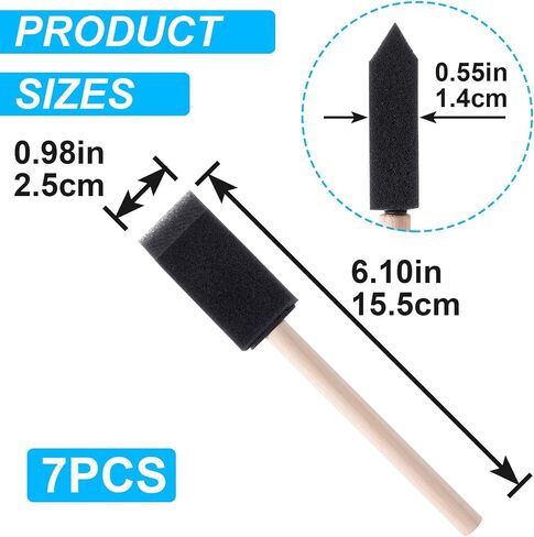 10 PCS 1INCH FOAM PASHERES BRESS WOOD HANDGE WOOD SPONGE PRESSL in Kuwait