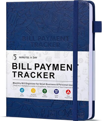 Bill Tracker Notebook - Monthly Bill Organizer & Planner for Personal Budgeting Financial, Payments Checklist Organizer Used Easily for Senior Home Office, 5.8" x 8.5", Dark Green in Kuwait