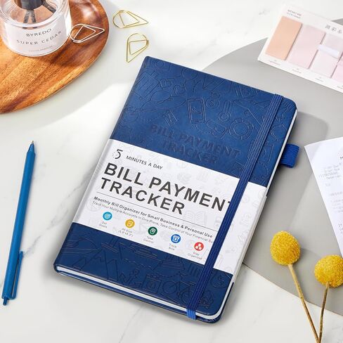 Bill Tracker Notebook - Monthly Bill Organizer & Planner for Personal Budgeting Financial, Payments Checklist Organizer Used Easily for Senior Home Office, 5.8" x 8.5", Dark Green in Kuwait