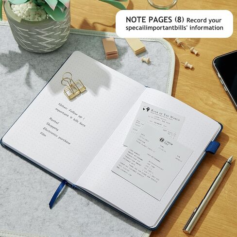 Bill Tracker Notebook - Monthly Bill Organizer & Planner for Personal Budgeting Financial, Payments Checklist Organizer Used Easily for Senior Home Office, 5.8" x 8.5", Dark Green in Kuwait