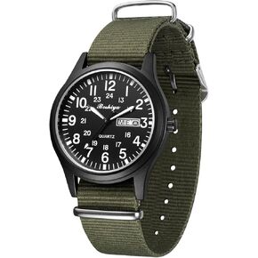 BOSHIYA Military Watches for Men Sports Waterproof Mens Watches for Army Tactical Field, Luminous Analog Quartz Military Watches 12/24Hr Display in Kuwait