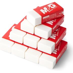 M&G Pencil Eraser for Kids, 30 Pack, White Erasers Bulk, Erasers for Artists, Drawing Erasers for Sketching, Small Pencil Erasers, Art Erasers for Drawing, School Erasers Office Supplies