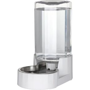 RIZZARI Automatic 3L Gravity Pet Water Dispenser with Stainless Steel Bowls, 100% BPA-Free,Safe and Large Capacity, Suitable for Small and Medium-Sized Cats and Dogs (3L Without Filter)