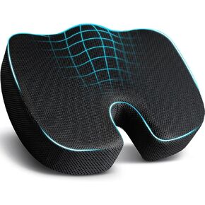 EcoNour Seat Cushions for Office Chairs | Tailbone Pain Relief Cushion for Car Seat | Sciatica, Butt & Coccyx Pain Relief Desk Chair Cushion for Long Sitting Drivers | cojín para asiento de carro