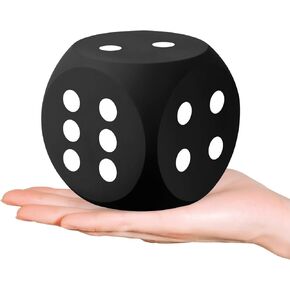 Shappy 3 Inches Foam Dice Fun Filled Large Educational Toy Kawaii Giant Decorative Eva Foam Jumbo Dice Big Square Building Blocks for Board Game Nights Learning Sessions(White)