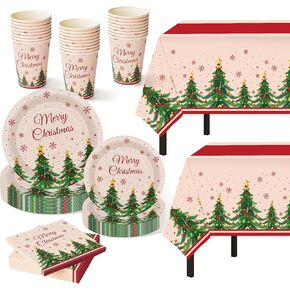 Easter Party Supplies Decorations,147 Pcs Disposable Easter Tableware Set,Easter Themed Dinnerwares with Rabbit Plastic Tablecloth Knives Fork,Paper Plates Napkin Cups for Easter Decorations,Birthday