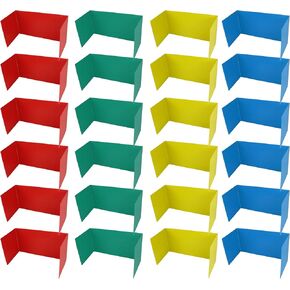 Flipside Products 12"x 46.5" Blue Plastic Study Carrel, Privacy Boards, Premium Corrugated Plastic, Student Privacy and Focus Booth for The Classroom, Desk Divider, Made in USA - 24 Pack