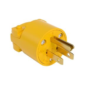 STARELO 10PCS Connector Extension Cord Ends Yellow Shell 125V 15A 2Pole 3Wire NEMA5-15R Industrial Grade 3-Prong Straight Blade Grounding Type,UL Listed(Female).