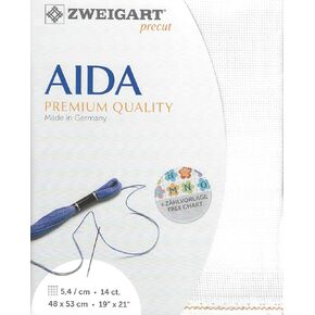 Stern-Aida Star 14 Count White Opalescent 3706/11 Precut Zweigart