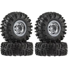 مجموعة الإطارات 1.3 "، 70 * 27 مم حافات عجلة Beadlock مع إطارات مطاطية التضاريس الطينية للمخلب المستنقع لـ 1/18 1/24 SCX24 TRX4M RC CAR (اكتب A-BLACK SET) in Kuwait