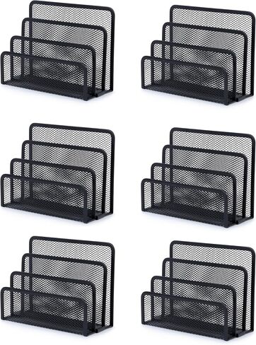 YBM Home Desk Mail Organizer for Office, 3-Slot Mesh Letter Sorter/Holder Black 2250 in Kuwait