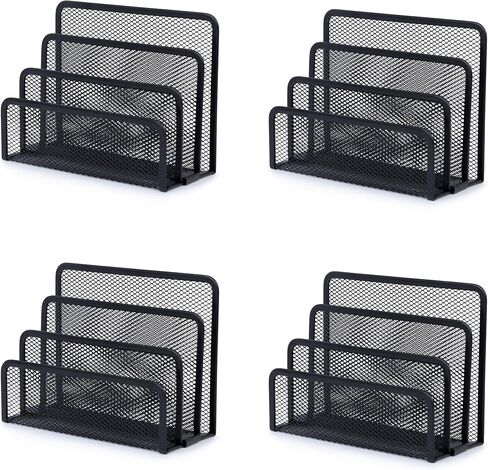 YBM Home Desk Mail Organizer for Office, 3-Slot Mesh Letter Sorter/Holder Black 2250 in Kuwait