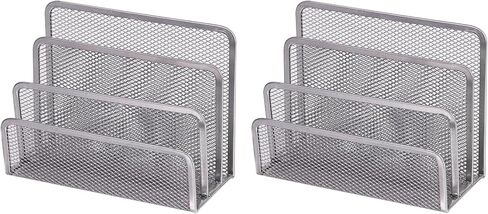 YBM Home Desk Mail Organizer for Office, 3-Slot Mesh Letter Sorter/Holder Black 2250 in Kuwait