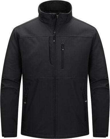 33,000ft Men's Lightweight Softshell Jacket Warm Fleece Lined Windbreaker Waterproof Soft Shell for Outdoor Hiking in Kuwait