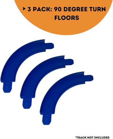 90 Degree Curved Tracks Compatible with Hot Wheels Racetracks | Create Epic Race Tracks | 90 Degree Turns Multipacks | Made in USA (90 Degree, 5-Pack) in Kuwait