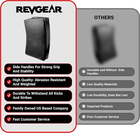 Revgear Kick Pad Shield, Body Shield for Martial Arts, Muay Thai, MMA, Karate, Kickboxing, Blocking, Kickguard, Self-Defense - Multi-Discipline Use in Saudi Arabia