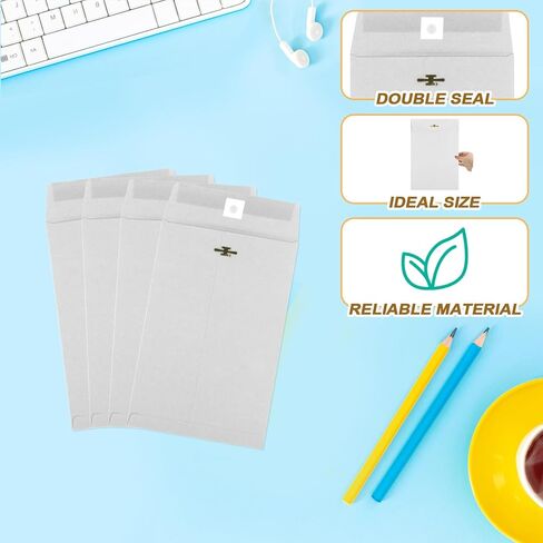 50 PCS Manilla Occashions Clasp Envelope Kraft Catalog Catalog مع إغلاق المشابك 28 رطل kraft Paper Envelope لتخزين أو مراسلة الإبلاغ عن لوازم العمل المنزلية (Brown ، 6x9) in Kuwait