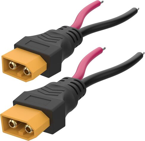 1 Pair XT60 Plug Female and Male Connector, XT60 Connector Adapter with 2.8inch 12AWG Wire for RC Lipo Battery FPV Racing Drone in Kuwait
