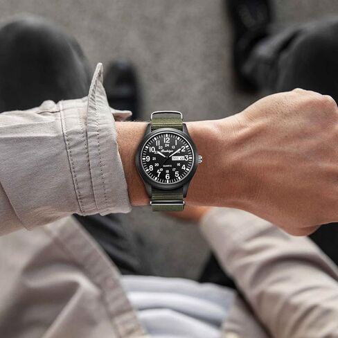 ساعات BOSHIYA العسكرية للرجال ساعات رياضية مقاومة للماء للرجال للمجال التكتيكي للجيش، ساعات عسكرية كوارتز تناظرية مضيئة عرض 12/24 ساعة in Kuwait