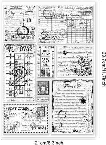 Globleland Stamp Postmark Postmark Postcard Clear Clear For DIY Scrapbooking Big Size Silicone Clear Stamp Seals for Cards Morn in Saudi Arabia