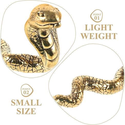 BESPORTBLE 3pcs Snake Ornaments Good Luck Home Decor 2025 Year of The Snake Figurine Chinese Zodiac Animal Statue Lucky Snake Statue Chinese Feng Shui Snake Statue Snake Figure 2025 Brass in Saudi Arabia