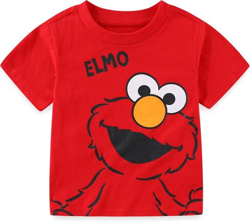 Sesame Street Boys’ 4 Pack T-Shirts for Infant and Toddler Kids – Blue/Red/Yellow/Green in Kuwait