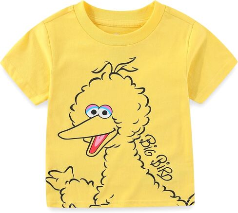Sesame Street Boys’ 4 Pack T-Shirts for Infant and Toddler Kids – Blue/Red/Yellow/Green in Kuwait