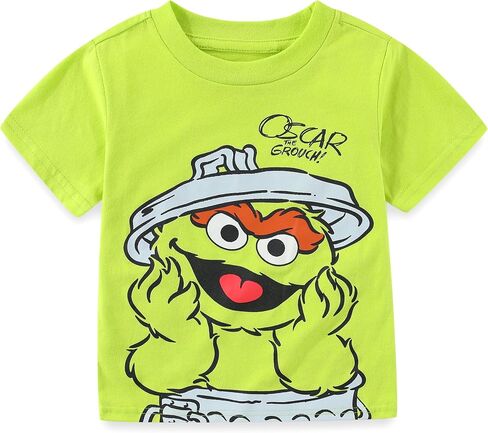Sesame Street Boys’ 4 Pack T-Shirts for Infant and Toddler Kids – Blue/Red/Yellow/Green in Kuwait