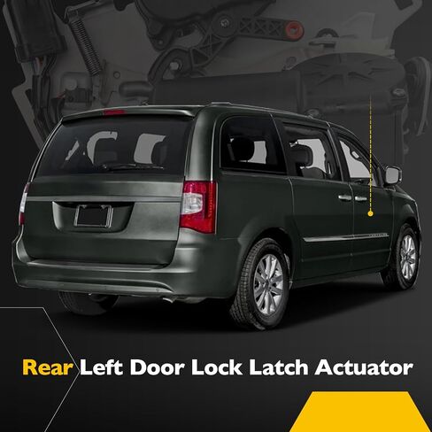 Rear Left Door Lock Latch Actuator Compatible with Chrysler Town & Country 2008-2016, Dodge Grand Caravan 2008-2020, Ram C/V 2012-2015 Lock Actuator Replaces# 5020769AB 5020769AC 68030379AC in Kuwait