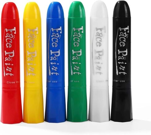 Neon Face Paint Sticks Glow Face Body Paint Safety Face Paint Crayons Easy to Clean for Makeup Parties Sport Events Birthday Festivals Cosplay (Glow in the Dark) in Saudi Arabia