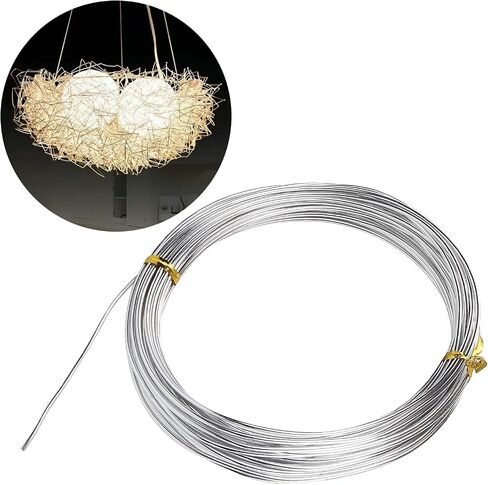 14 Gauge Aluminum Wire 131.2 Feet, Silver Aluminum Wire 2mm, Craft Armature Wire, Bendable Metal Wire for Making Beading Jewelry Craft Dolls Skeleton DIY Crafts (32.8 Per Roll,4 Packs) in Kuwait