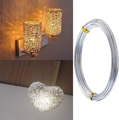 14 Gauge Aluminum Wire 131.2 Feet, Silver Aluminum Wire 2mm, Craft Armature Wire, Bendable Metal Wire for Making Beading Jewelry Craft Dolls Skeleton DIY Crafts (32.8 Per Roll,4 Packs) in Kuwait
