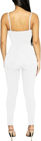 Women Spaghetti Strap Bodycon Tank One Piece Jumpsuits Rompers Playsuit in Saudi Arabia