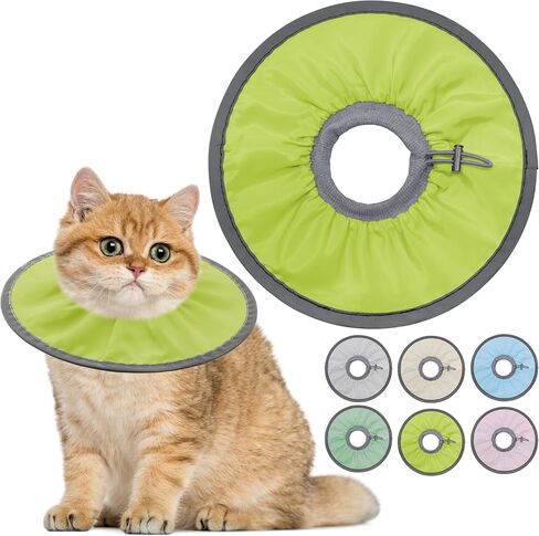 Lightweight Cat Cone Collar Soft, Soft Comfortable Cat Recovery Collar After Surgery, Elizabethan E Collar for Cats, Cone for Cats to Stop Licking (Pale Pink, Small) in Kuwait