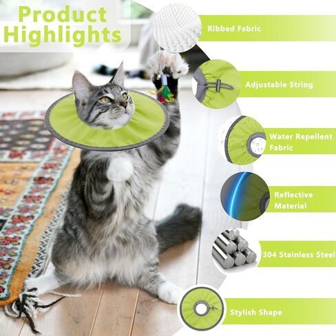 Lightweight Cat Cone Collar Soft, Soft Comfortable Cat Recovery Collar After Surgery, Elizabethan E Collar for Cats, Cone for Cats to Stop Licking (Pale Pink, Small) in Kuwait