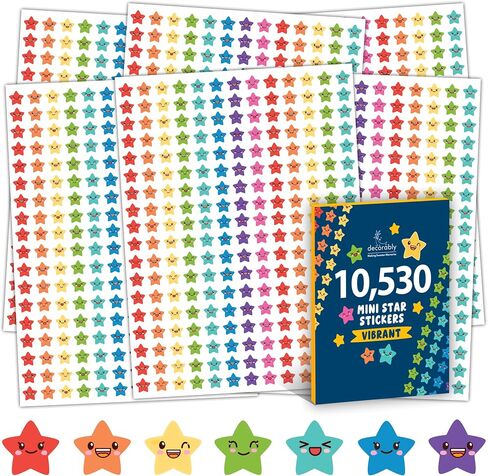ملصقات مكافآت Mini Star Star بملابمية - 40 ورقة ملصقات للأطفال ، مخطط مكافأة ، أنشطة الفصل الدراسي ، التعزيز الإيجابي ، الفنون والحرف اليدوية ، سجلات القصاصات ، الهدية in Kuwait