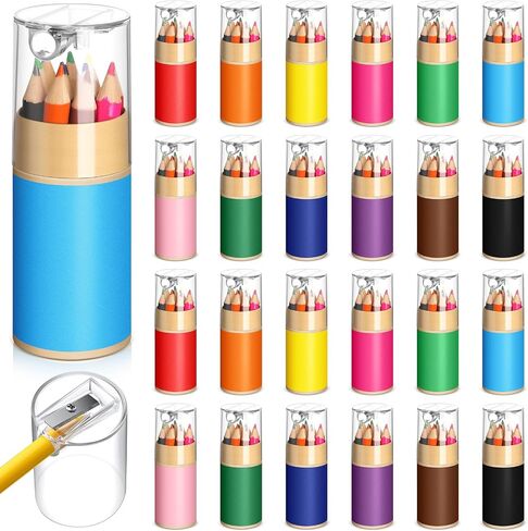 60 Sets Mini Colored Pencils Bulk Kids Pencils with Sharpener 3.5 Inch 12 Assorted Colors Drawing Coloring Pen Set for Kid Children Art Painting Mini School Graduation Supplies in Kuwait
