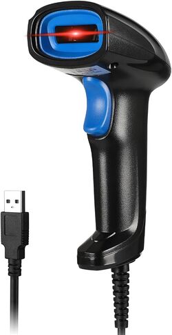 Esup Barcode Scanner with Stand USB Barcode Scanner Wired Handheld Laser Barcode Reader with Adjustable Stand (with Stand) in Kuwait