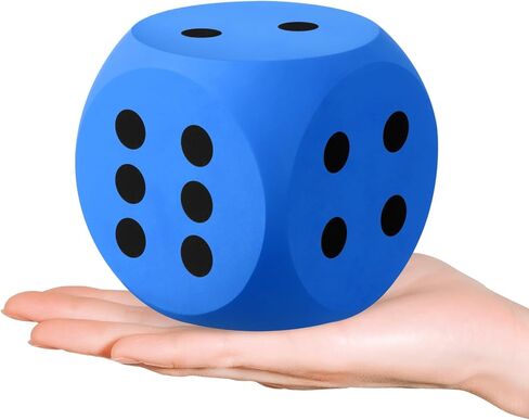 Shappy 3 بوصات الرغوة الزهر متعة ملء لعبة تعليمية كبيرة Kawaii زخرفية إيفا الرغوة Jumbo Dice Big Square Building لتلال ألعاب اللوحة جلسات التعلم (Rose Red) in Kuwait