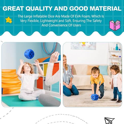 Shappy 3 بوصات الرغوة الزهر متعة ملء لعبة تعليمية كبيرة Kawaii زخرفية إيفا الرغوة Jumbo Dice Big Square Building لتلال ألعاب اللوحة جلسات التعلم (Rose Red) in Kuwait