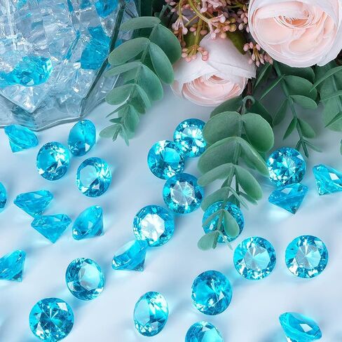 Acrylic Diamond Fake Gems Vase Filler, Babenest 240pcs 3/4 Inch Faux Diamonds Crystals Jewels for Table Scatters Wedding Party Event Arts & Crafts Birthday Decoration Favor (Multicolor) in Kuwait