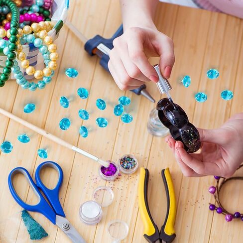 Acrylic Diamond Fake Gems Vase Filler, Babenest 240pcs 3/4 Inch Faux Diamonds Crystals Jewels for Table Scatters Wedding Party Event Arts & Crafts Birthday Decoration Favor (Multicolor) in Kuwait