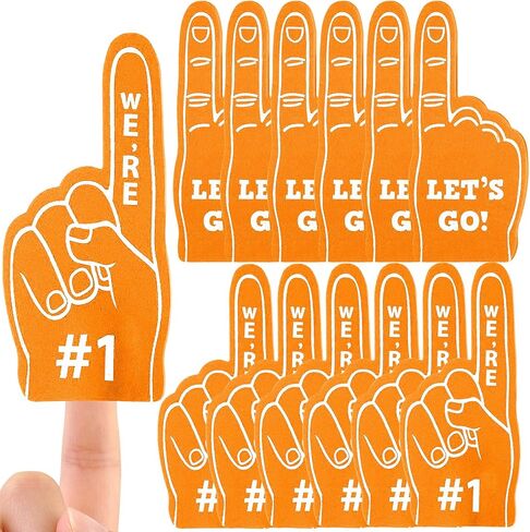 12pcs Foam Finger Mini Foam Fingers 5 Inch Cheerleading for Sports Foam Finger for Sports Events Games Sports Themed Birthday Party (Red) in Kuwait