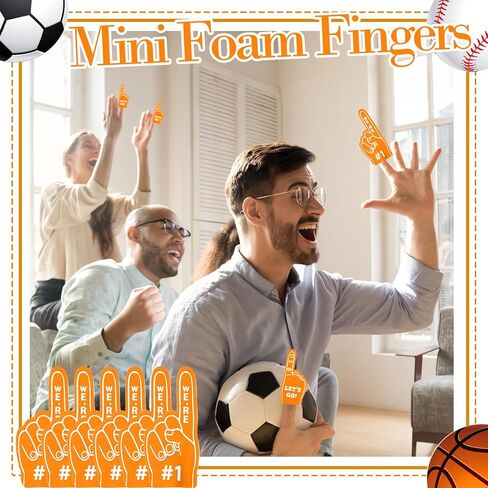 12pcs Foam Finger Mini Foam Fingers 5 Inch Cheerleading for Sports Foam Finger for Sports Events Games Sports Themed Birthday Party (Red) in Kuwait