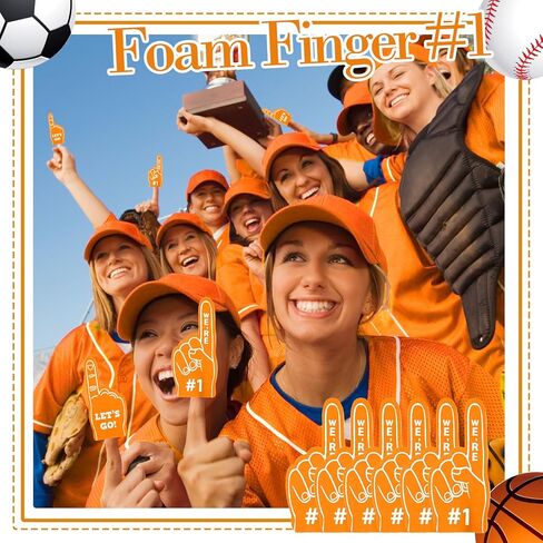 12pcs Foam Finger Mini Foam Fingers 5 Inch Cheerleading for Sports Foam Finger for Sports Events Games Sports Themed Birthday Party (Red) in Kuwait