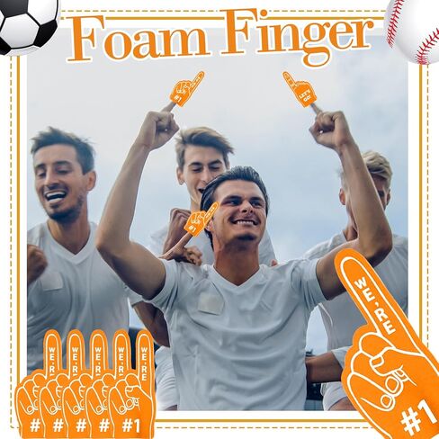 12pcs Foam Finger Mini Foam Fingers 5 Inch Cheerleading for Sports Foam Finger for Sports Events Games Sports Themed Birthday Party (Red) in Kuwait