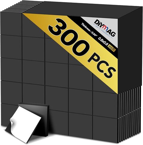 DIYMAG Magnets with Adhesive Backing, 300Pcs 0.8 x 0.04inch Round Small Magnetic Dots Stickers for Classroom Crafts Strong Magnetic Tape Sheets Easy Peel and Stick for Whiteboard Fridge in Kuwait