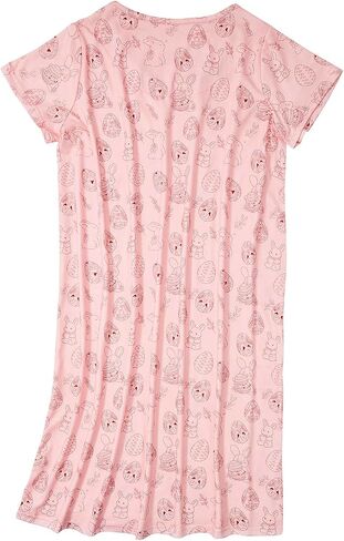 American Trends Nightgowns for Women Cotton Night Shirts Short Sleeve Night Gown Dress Casual Pajamas Soft Sleepwear in Kuwait