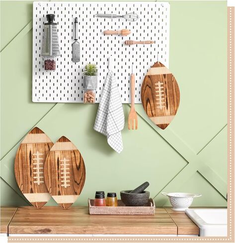 3 Pieces Football Cutting Board Football Serving Tray Hanging Football Gifts for Men Engraved Wooden Cutting Board Decoration for Kitchen Party Holiday Supplies Accessories, 3 Sizes (Light Brown) in Kuwait